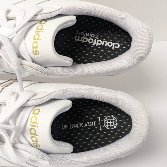 Adidas Grand Court 2.0 Sporty Sneakers, White, Women's 11 - Picture 5 of 7